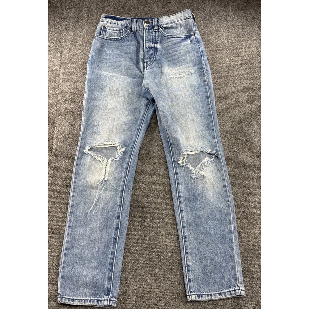 Armani Exchange AX J51 Carrot Jeans Distressed Light Wash Size 24 NWOT